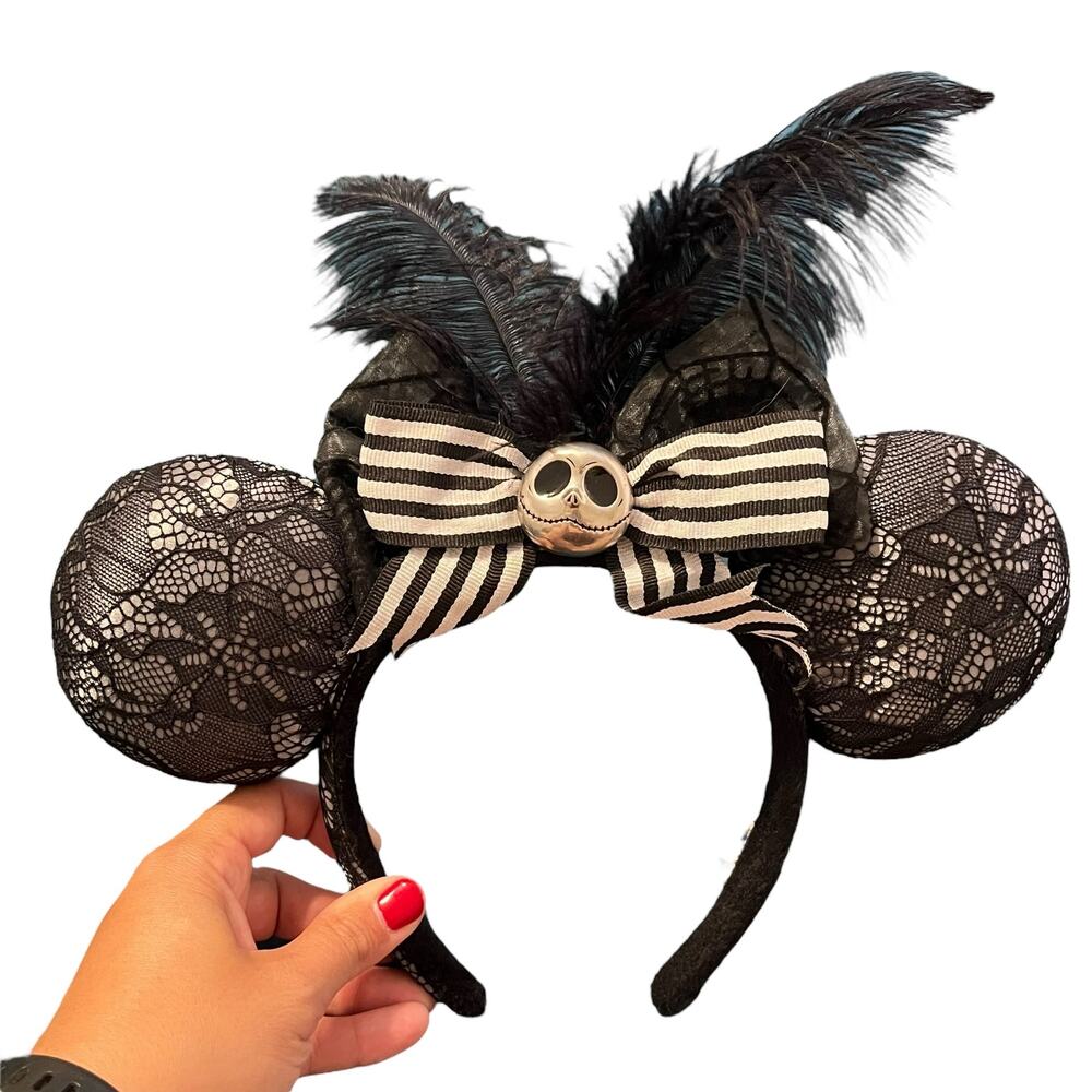 Disney Parks Jack Skellington Minnie Ears